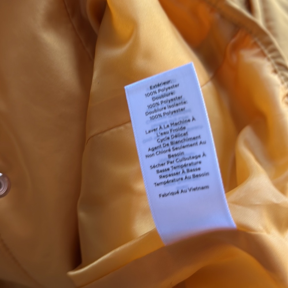 Talbots Yellow Gold Quilted Jacket 100% Polyester Size XS - Picture 8 of 8